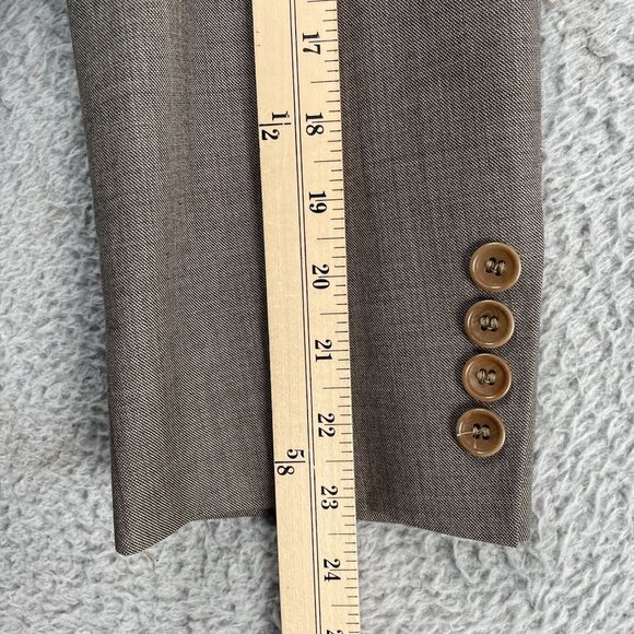 Brooks Brothers Suit Mens 40S (READ) Light Brown 100% Wool Formal Wedding - Picture 11 of 16